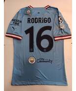 Rodrigo Manchester City UCL Final Match Slim Blue Home Soccer Jersey 202... - $85.00