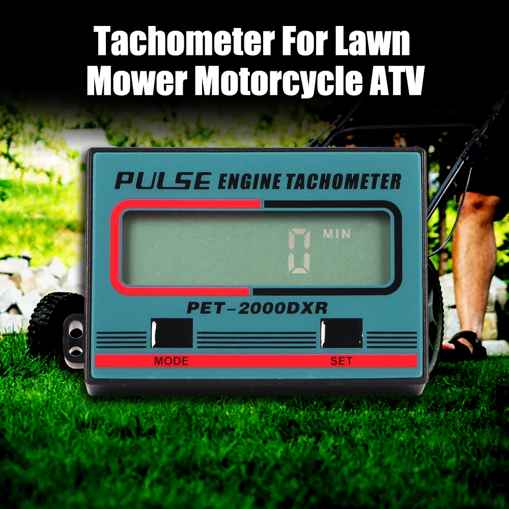 100-30000 RPM Gauge Digital Tachometer Tach Hour Meter for ATV Lawn Mower 2/4 - £25.05 GBP