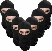 7 Pack Black Mask for Men Balaclava Thin Outdoor Hood Hat - £30.35 GBP