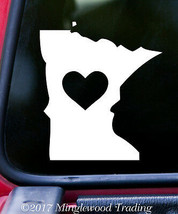 Minnesota Heart Vinyl Decal - Love Mn State - Die Cut Sticker - £3.97 GBP