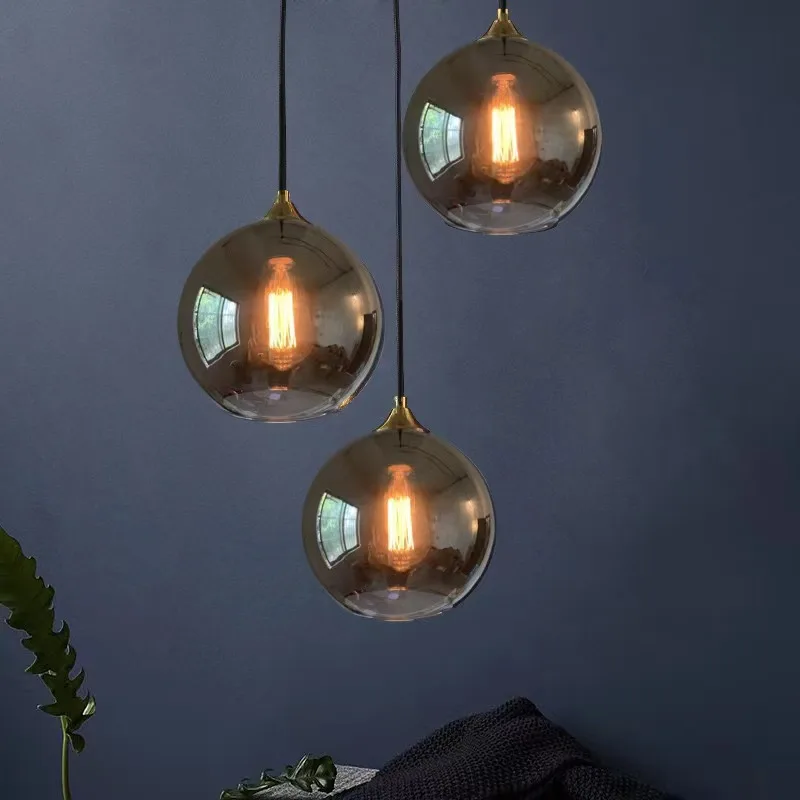 Nordic Modern Led Pendant Lamp Restaurant Bar Glass Pendant Lights for L... - $25.91+