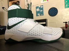 Authenticity Guarantee 
Nike LeBron Soldier 10  X 856489-130 White Green Size... - £67.24 GBP