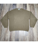 Bill Blass Sweater Men’s Chunky XL Green Diagonal Geometric Cable Knit C... - €21,15 EUR