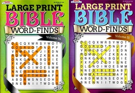 Large Print - Bible Word Finds - Vol.14 - Vol.15 (Set of 2 Books) - £8.68 GBP