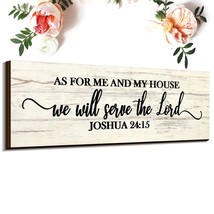 As For Me And My House We Will Serve The Lord Wall Sign Rustic Wooden Hanging Wa - £20.55 GBP
