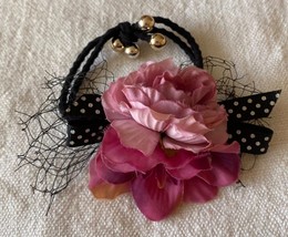 ⭕VTG, Art Deco, hair elastic, ponytail, 70s/80s, hair accessory, roses, ... - $150.97 MXN