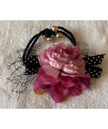 ⭕VTG, Art Deco, hair elastic, ponytail, 70s/80s, hair accessory, roses, ... - $150.76 MXN
