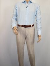 Men Premium 100% Linen Cocktail Suit by INSERCH Breathable and cool SU880 Tan image 7