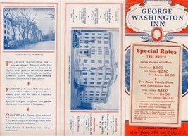 George Washington Inn 1930&#39;s Washington DC Brochure - £9.49 GBP