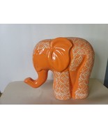Ceramic Elephant Orange NOS 7 x 9 Inches - £15.50 GBP