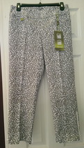 Nwt Ladies Swing Control Gray Leopard Golf Ankle Pants - 12 &amp; 14 Pullon Stretch - £43.85 GBP