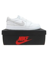 Jordan 1 Low OG GS Size 7Y / Womens Size 8.5 Grey White Sneakers NEW CZ0... - £117.91 GBP