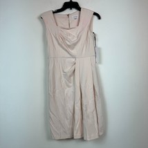 Calvin Klein Women Petite 4P Light Pink Sleeveless Pleated Short Dress NWT BP52 - £46.99 GBP