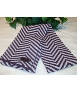 Coach Wool Herringbone Chevron Muffler Scarf Aubergine Eggplant Berry Wi... - £25.31 GBP