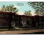 High School Building Lansing Michigan MI UNP DB Postcard U17 - $3.51