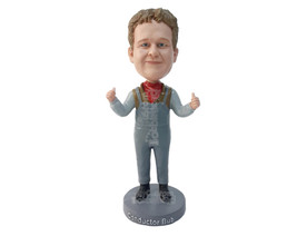 Custom Bobblehead Man Giving Thumbs Up Sign, Like A Baker - Careers &amp; Profession - £71.14 GBP