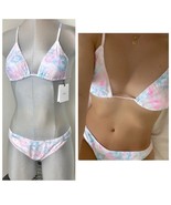 ONIA Triangle Bikini Top &amp; Bottom Set Size Large L pastel tones Strappy ... - $836.81 MXN