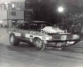 Don Grotheer CABLE Pro Stock &#39;Cuda 8x10 Black &amp; White Drag Racing Photo - £7.90 GBP