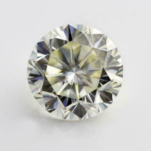 Off White Round Brilliant Cut Loose Moissanite Best For Ring 1.95Ct - £57.48 GBP