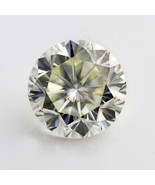 Off White Round Brilliant Cut Loose Moissanite Best For Ring 1.95Ct - £57.51 GBP