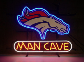 New Nfl Denver Broncos Man Cave Beer Neon Pub Light Sign 16&quot;x14&quot; [High Q... - £108.67 GBP