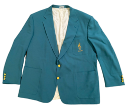 1996 Atlanta Olympics Judge Sport Coat Suit Jacket Green Hanes Made in USA - £54.60 GBP