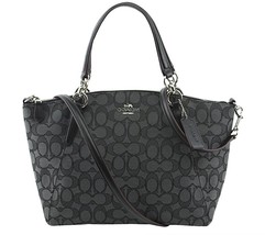 Coach Outline Signature Small Kelsey Smoke &amp; Black - NWT - $275 MSRP! - £95.05 GBP