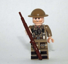 Building Toy British Officer WW2 Army Soldier H with Binoculars Minifigure US - $6.50