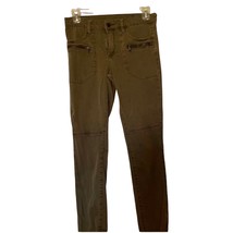 Blanknyc Womens Skinny Jeans Brown Green Stretch Slash Zipper Pockets 27 - $18.69