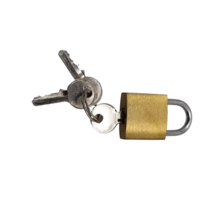Padlock w/ 3 Keys Lock Gold 1.25 inch lock and key Metal Spare keys Tested Small - £14.33 GBP