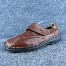 Josef Seibel  Women Loafer Shoes Brown Leather Hook &amp; Loop Size 38 Medium - £19.38 GBP
