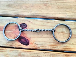Used 5 1/2 Twisted mouth Stainless Steel Snaffle horse bit image 1