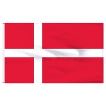 3x5ft Denmark Danish European Flag 150D polyester Grommets fade resistant - $18.99