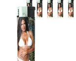 Italian Pin Up Girl D1 Lighters Set of 5 Electronic Refillable Butane  - $15.79