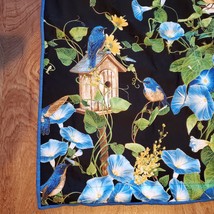 Garden Flag, Blue Birds Hummingbird Blue Morning Glory Flowers, Beaded Handmade image 2