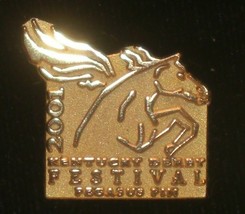 2001 - Kentucky Derby Festival &quot;Gold Filled&quot; Pin in MINT Condition - £117.54 GBP