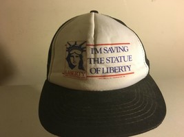 Vintage 1886-1986 I&#39;m Saving The Statue Liberty NY  Mesh Snapback Hat - £12.50 GBP