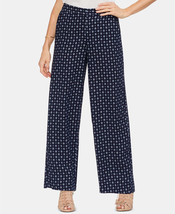 Vince Camuto Womens Printed Wide Leg Pants Color Classic Navy Size 12 - £37.58 GBP