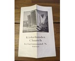 Kirkelandet Church Kristiansund N Norway Brochure Pamphlet - £46.43 GBP