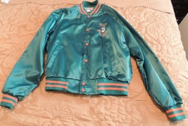 NICE Vintage 80s Miami Dolphins NFL Chalk Line Lined Jacket Size L  Gree... - £95.91 GBP