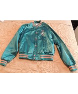 NICE Vintage 80s Miami Dolphins NFL Chalk Line Lined Jacket Size L  Gree... - $119.99