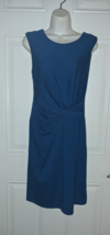 Philosophy Dark Teal Sleeveless Ruched Side Midi-Dress Size Small - £14.94 GBP