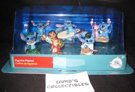Disney Store Authentic Lilo &amp; Stitch Action Figurine Playset Cake Topper 6 piece - £31.00 GBP
