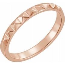 Authenticity Guarantee 
14K Rose Gold Stackable Pyramid Ring - £494.80 GBP+