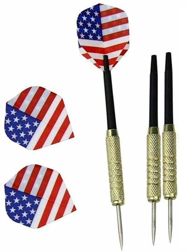 Set of 6 High Quality Steel Needle Tip Darts with American Flag Dart Flights Item image 5
