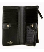 KATE SPADE Bay Street Stacy Wallet Black Pebbled Leather Clutch WLRU2642... - $1,166.64 MXN