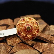 22k Yellow Gold Ring, Indian Handmade intricate vintage design ,Traditional Raja - £972.97 GBP