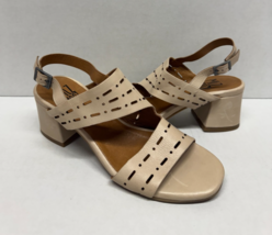 MIZ MOOZ WOMEN&#39;S HEELED ANKLE STRAP  BUCKLE SANDALS BEIGE 37EU / 7US  # ... - $85.09