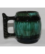 Vintage Blue Mountain Pottery BMP Green Black Drip Glaze 16 oz. Barrel S... - £11.79 GBP