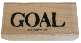 Stampin Up Rubber Stamp Goal Sports Theme Party Invitation Card Making Word - £3.13 GBP